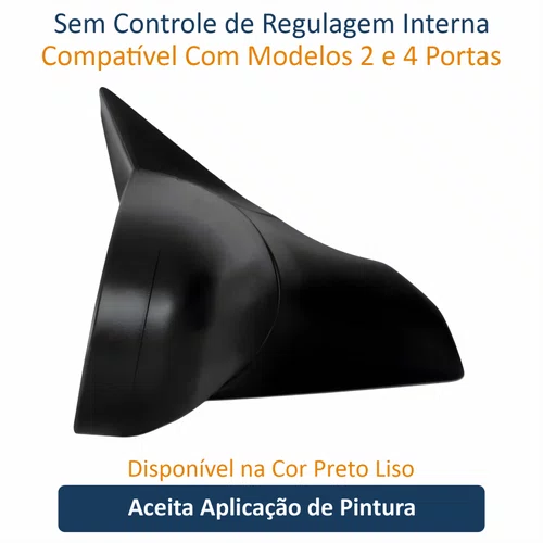 Retrovisor Gm Corsa 1994 Até 2016 Classic 2011 Até 2016 2 4 Portas Sem Controle Lado Direito Passageiro