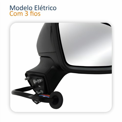 Retrovisor Gm Cruze 2017 Até 2024 Elétrico Com 3 Fios Lado Direito Passageiro