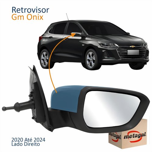 Retrovisor Gm Onix 2020 2021 2022 2023 2024 Com Controle Lado Direito Passageiro Original