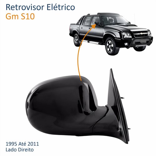 Retrovisor Gm S10 1995 Até 2011 Elétrico Lado Direito Passageiro