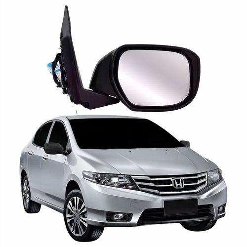 Retrovisor Honda City 2009 Até 2014 Elétrico Sem Pisca Com 3 Fios Lado Direito Passageiro