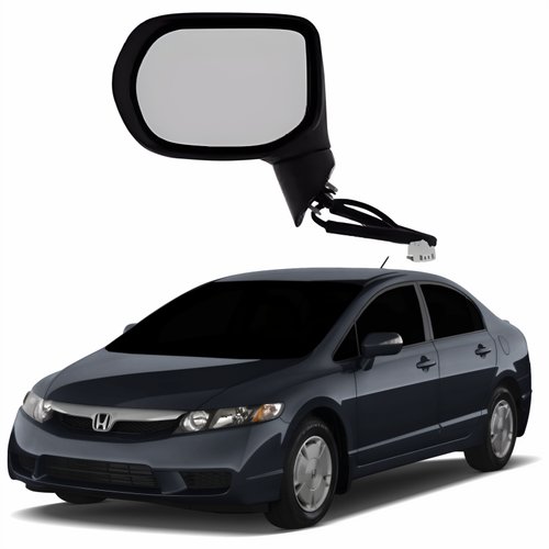 Retrovisor Honda Civic 2007 2008 2009 2010 2011 Elétrico Com Pisca 5 Fios Lado Esquerdo Motorista