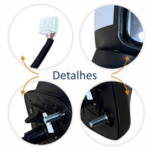 Retrovisor Honda Fit 2014 Até 2021 Wrv 2018 2019 Elétrico Com Pisca 5 Fios Lado Direito Passageiro