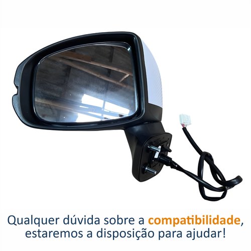 Retrovisor Honda Wrv 2018 2019 Elétrico Com Pisca 5 Fios Lado Esquerdo Motorista