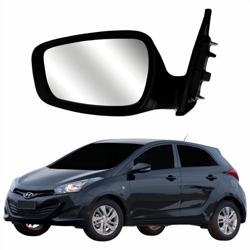 Retrovisor Hyundai Hb20 2012 Até 2019 Elétrico Com Pisca 5 Fios Lado Esquerdo Motorista