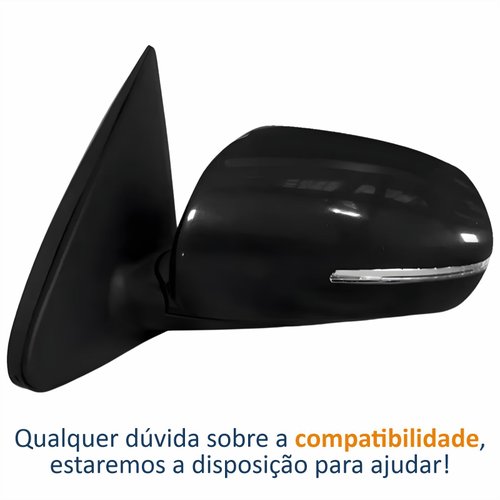Retrovisor Kia Cerato 2011 2012 2013 Elétrico Com Pisca Fino Lado Esquerdo Motorista