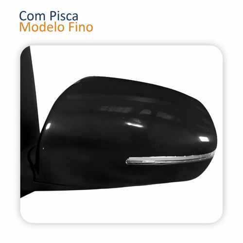 Retrovisor Kia Cerato 2011 2012 2013 Elétrico Com Pisca Fino Lado Esquerdo Motorista