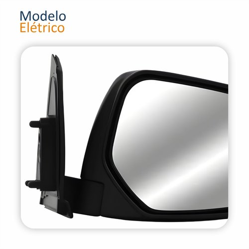 Retrovisor Mitsubishi Dakar 2007 Até 2016 Elétrico Capa Cromada Lado Direito Passageiro