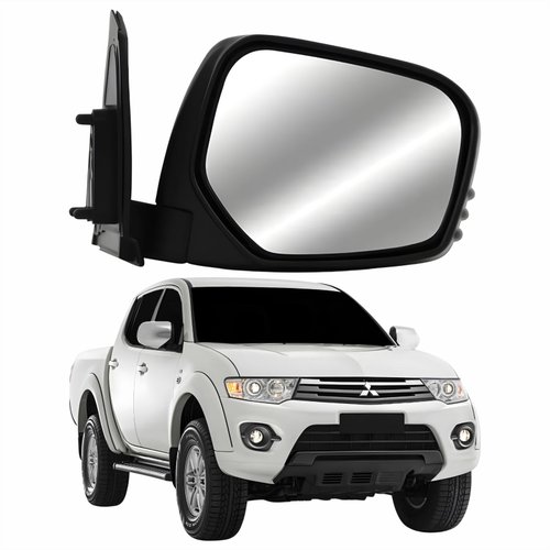 Retrovisor Mitsubishi Triton L200 2007 Até 2016 Elétrico Capa Cromada Lado Direito Passageiro Retrovisor Mitsubishi Triton L200 2007 Até 2016 Elétrico Capa Cromada Lado Direito Passageiro