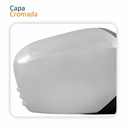 Retrovisor Mitsubishi Triton L200 2007 Até 2016 Elétrico Capa Cromada Lado Direito Passageiro