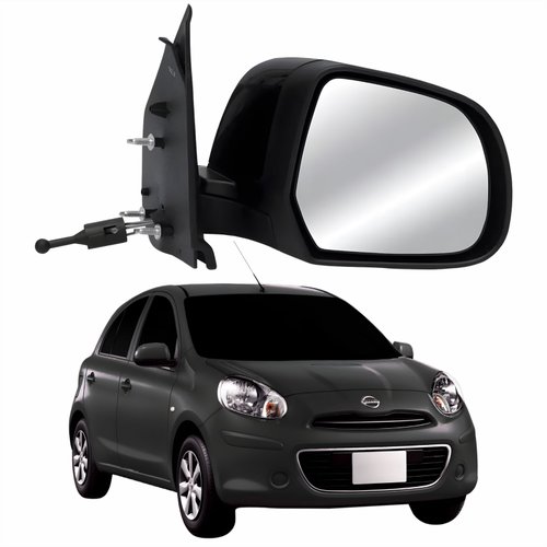 Retrovisor Nissan March 2011 2012 2013 Com Controle Lado Direito Passageiro