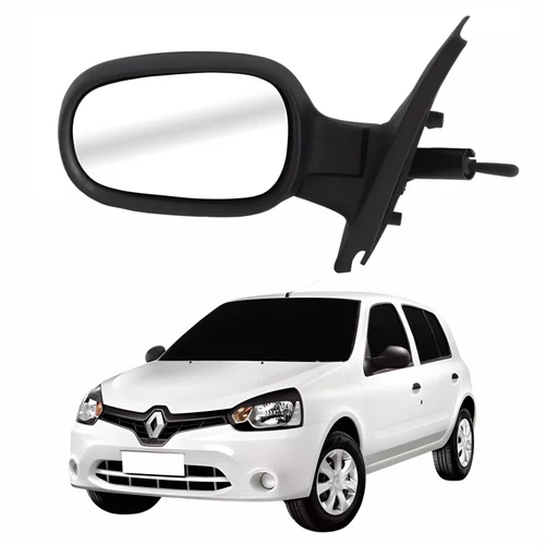 Retrovisor Renault Clio 2003 Até 2012 Com Controle Capa Texturizada Lado Direito Passageiro