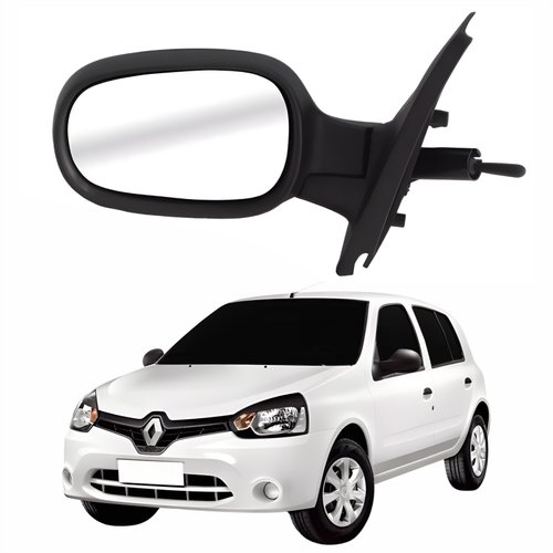 Retrovisor Renault Clio 2012 2013 2014 2015 2016 Com Controle Lado Esquerdo Motorista