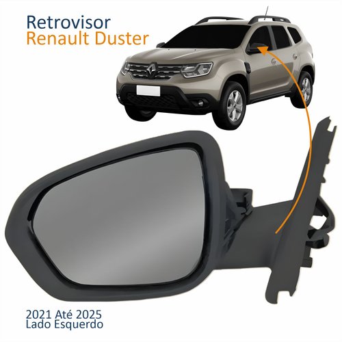 Retrovisor Renault Duster 2021 2022 2023 2024 2025 Com Controle Sensor Temperatura Lado Esquerdo Motorista