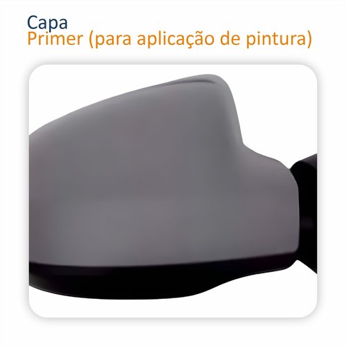 Retrovisor Renault Sandero 2011 2012 2013 2014 Com Controle Capa Primer Lado Direito Passageiro
