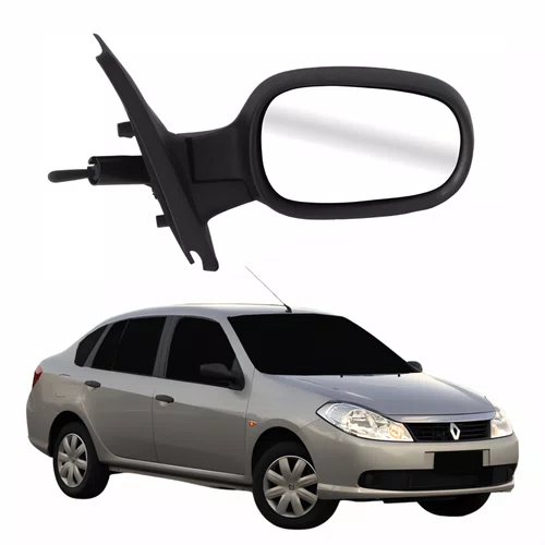Retrovisor Renault Symbol 2009 Até 2012 Com Controle Lado Direito Passageiro
