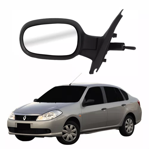 Retrovisor Renault Symbol 2009 Até 2012 Com Controle Lado Esquerdo Motorista