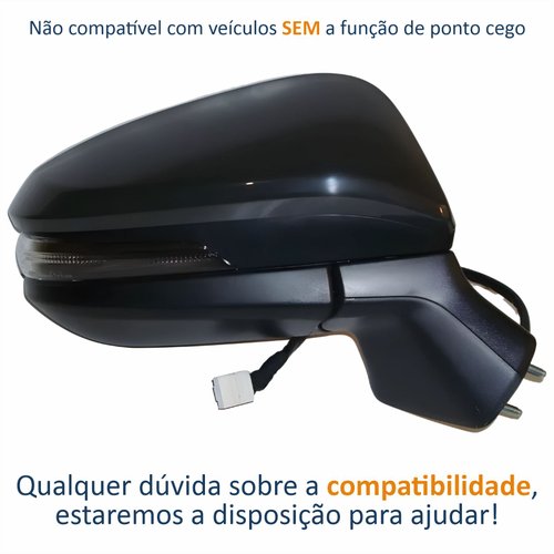 Retrovisor Toyota Corolla Cross 2021 2022 Elétrico Com Pisca Lado Direito Passageiro Original