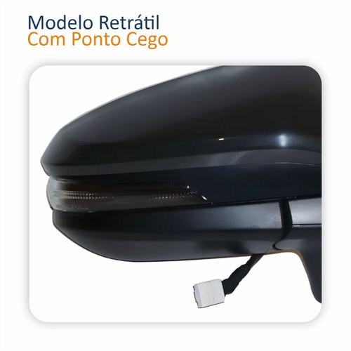 Retrovisor Toyota Corolla Cross 2021 2022 Elétrico Com Pisca Lado Direito Passageiro Original
