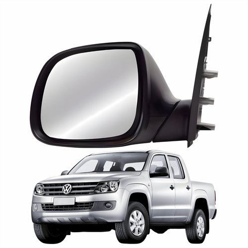 Retrovisor Vw Amarok 2010 Até 2016 Sem Controle Preto Lado Esquerdo Motorista