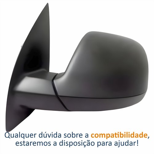 Retrovisor Vw Amarok 2010 Até 2016 Sem Controle Preto Lado Esquerdo Motorista