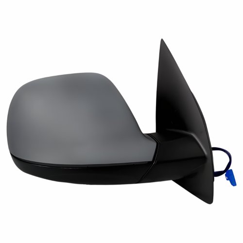 Retrovisor Vw Amarok 2010 Até 2014 Elétrico Cromado Conector Azul Antena Fm2 GPS Lado Direito Passageiro