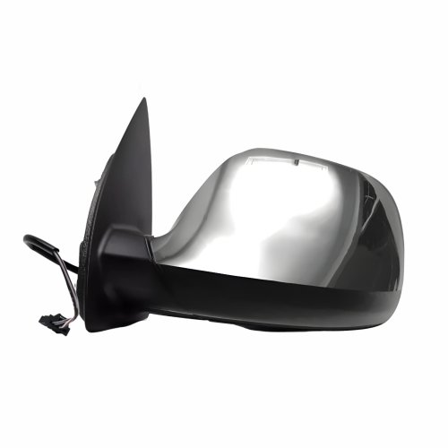 Retrovisor Vw Amarok 2010 Até 2014 Elétrico Cromado Conector Preto Foldway Antena AM FM Lado Esquerdo Motorista