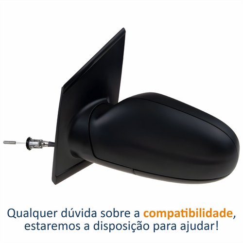 Retrovisor Vw Crossfox 2005 2006 2007 2008 2009 Com Controle Lado Esquerdo Motorista Original