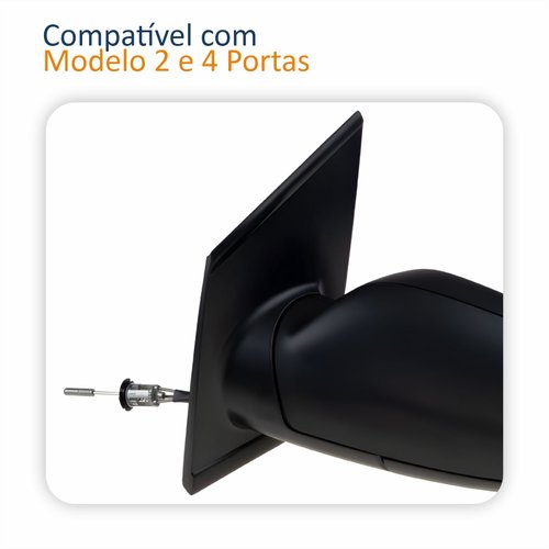 Retrovisor Vw Crossfox 2005 2006 2007 2008 2009 Com Controle Lado Esquerdo Motorista Original