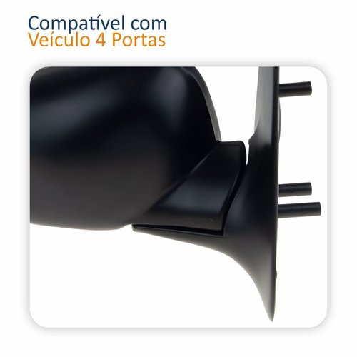 Retrovisor Vw Gol 1995 1996 1997 1998 1999 4 Portas Sem Controle Lado Direito Passageiro