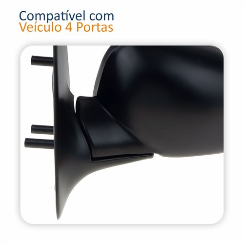 Retrovisor Vw Gol 1995 1996 1997 1998 1999 4 Portas Sem Controle Lado Esquerdo Motorista