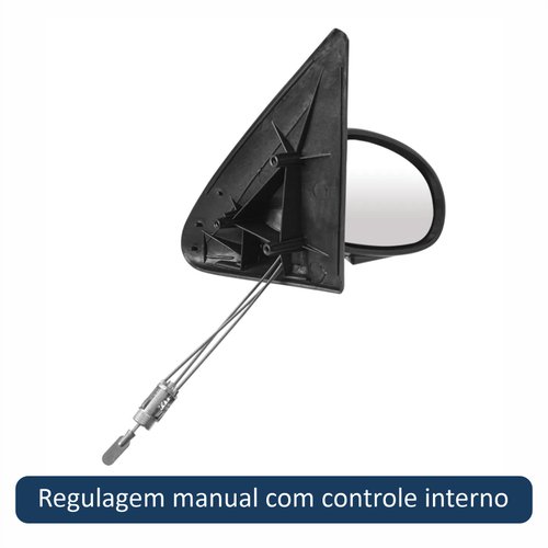 Retrovisor Vw Gol Bola G2 2 Portas 1995 Até 1999 Com Controle Lado Direito Passageiro
