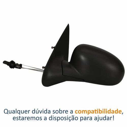 Retrovisor Vw Gol 1995 1996 1997 1998 1999 4 Portas Com Controle Lado Esquerdo Motorista