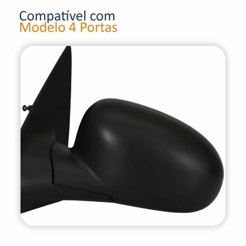 Retrovisor Vw Gol 1995 1996 1997 1998 1999 4 Portas Com Controle Lado Esquerdo Motorista