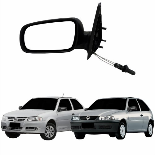 Retrovisor Vw Gol G3 1999 Até 2005 Gol G4 2005 Até 2008 2 Portas Com Controle Lado Esquerdo Motorista