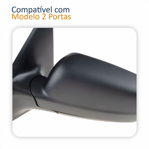 Retrovisor Vw Gol G3 1999 Até 2005 G4 2005 Até 2008 2 Portas Sem Controle Lado Esquerdo Motorista Original
