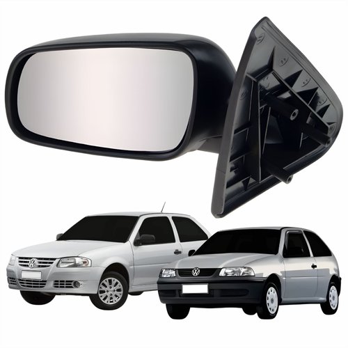 Retrovisor Vw Gol G3 1999 Até 2005 G4 2005 Até 2008 2 Portas Sem Controle Lado Esquerdo Motorista