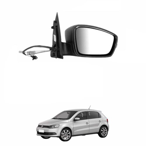 Retrovisor Vw Gol G6 2012 Até 2018 Com Controle Com Pisca Lado Esquerdo Motorista