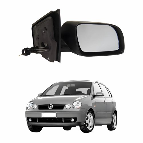 Retrovisor Vw Polo 2002 Até 2009 Com Controle Lado Esquerdo Motorista
