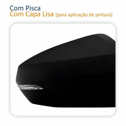 Retrovisor Vw Polo 2017 Até 2022 Com Pisca Com Controle Lado Direito Passageiro