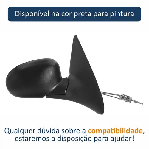 Retrovisor Vw Saveiro Parati Gol Bola G2 2 Portas 1995 Até 2000 Com Controle Lado Direito Passageiro