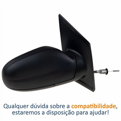 Retrovisor Vw Spacefox 2006 2007 2008 2009 Com Controle Lado Direito Passageiro Original