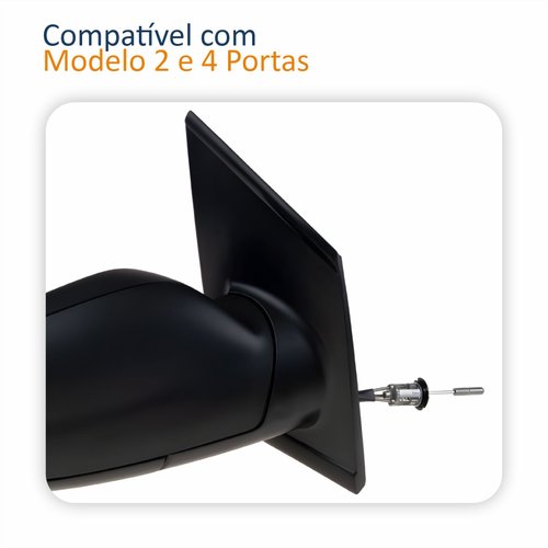 Retrovisor Vw Spacefox 2006 2007 2008 2009 Com Controle Lado Direito Passageiro Original