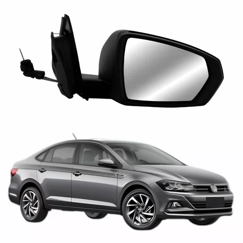 Retrovisor Vw Virtus 2017 Até 2022 Com Pisca Com Controle Lado Direito Passageiro