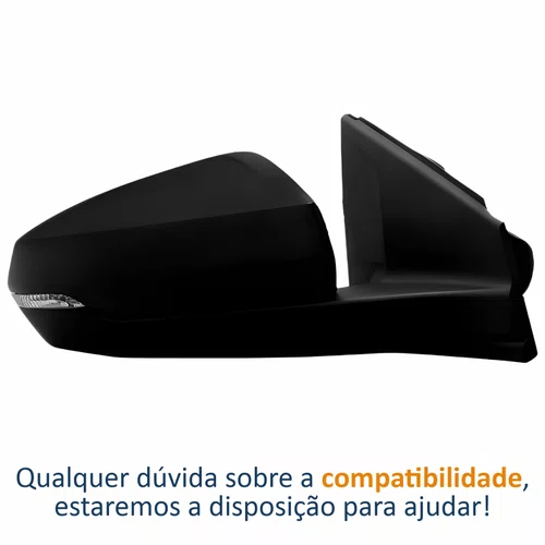 Retrovisor Vw Virtus 2017 Até 2022 Com Pisca Com Controle Lado Direito Passageiro