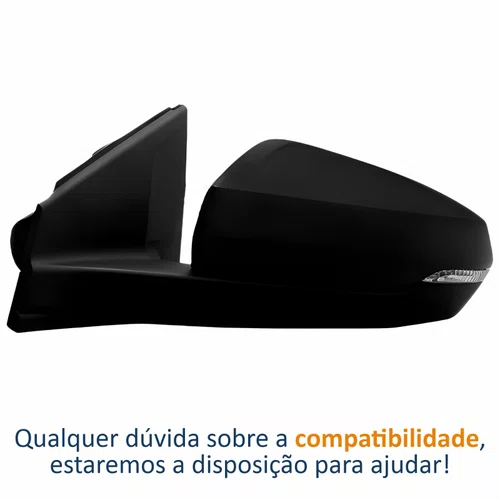 Retrovisor Vw Virtus 2017 Até 2022 Com Pisca Com Controle Lado Esquerdo Motorista
