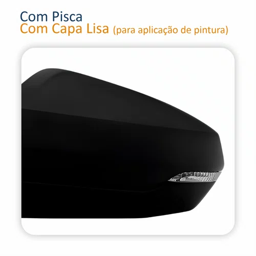 Retrovisor Vw Virtus 2017 Até 2022 Com Pisca Com Controle Lado Esquerdo Motorista