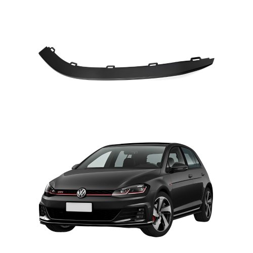 Spoiler Parachoque Dianteiro Vw Golf GTI 2014 Até 2019 Lado Esquerdo Motorista
