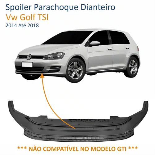 Spoiler Parachoque Dianteiro Vw Golf TSI 2014 Até 2018
