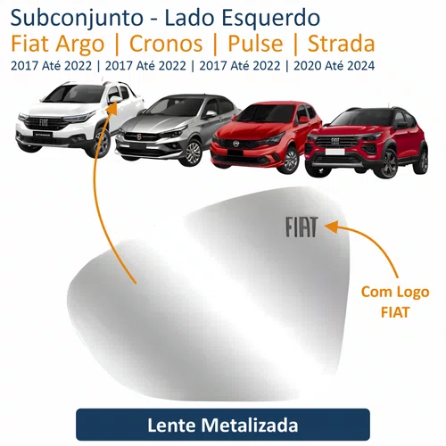 Subconjunto Fiat Argo Cronos Pulse 2017 Até 2022 Fiat Strada 2020 Até 2024 Com Logo Fiat Lado Esquerdo Motorista